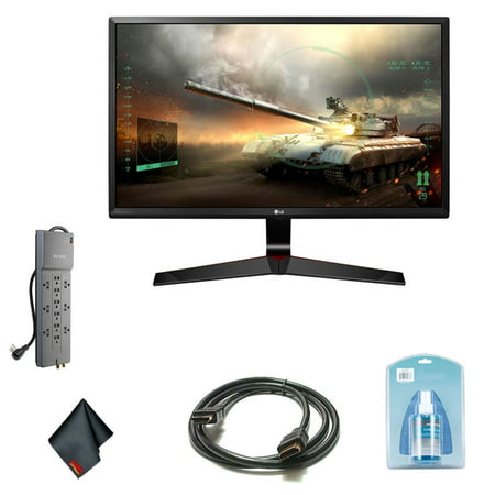 LG 27MP59G-P 27 Inch 16:9 IPS Gaming Monitor Bundle with TYPE-C USB 3.0 HUB 3 IN 1 + Surge Protector+