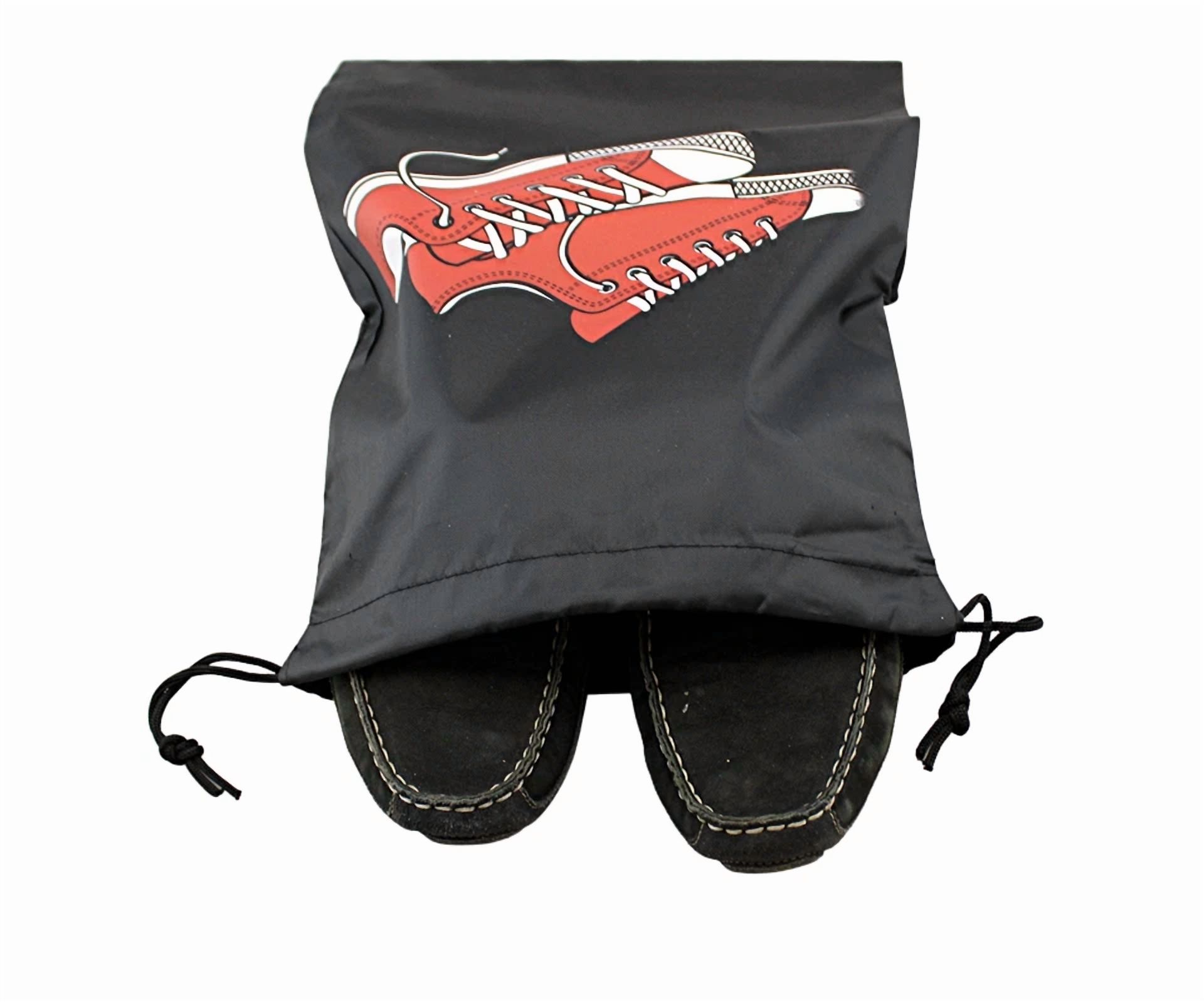CRESTIN- 10 Pack Shoe Bags Printed Drawstring Travel Home Oxford Cloth Large 11.6 X 14.2"