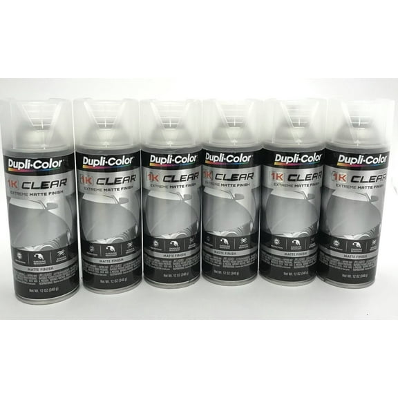 Duplicolor 1KCM-6PACK Clear Coat Matte Finish - 12 oz Aerosol Can