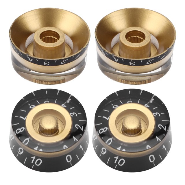 Perillas de volumen para guitarra eléctrica, 4 piezas, perillas de sombrero de copa, suministros para instrumentos musicales, perillas de sombrero de copa de repuesto, durabilidad extendida