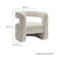 thumbnail image 3 of Accent Chair, Gray, Fabric, Living Room Lounge Cafe Lobby Hospitality Restaurant, Modern Contemporary, HB37372, 3 of 9