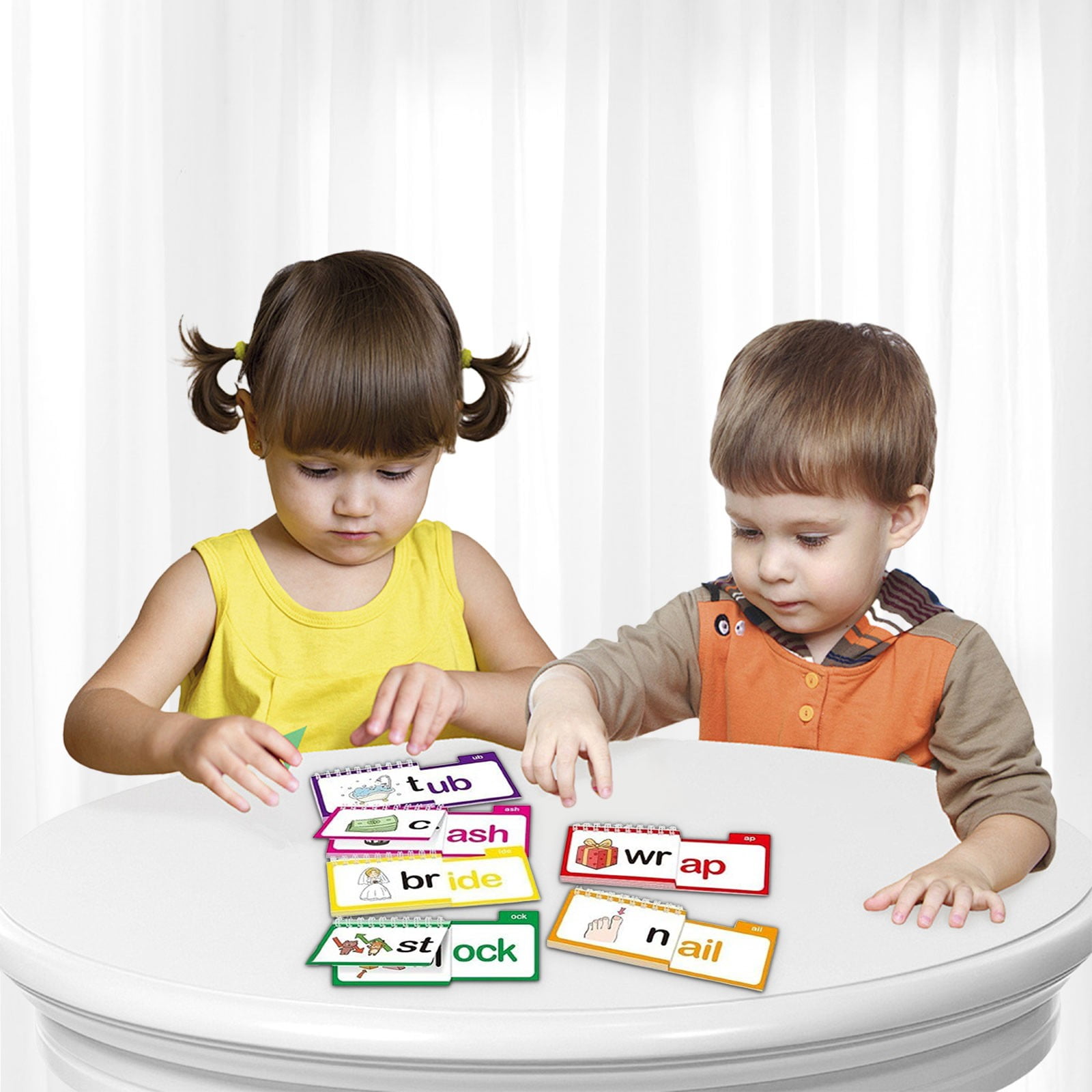 30 Read and Rhyme Flip Books,Word Family Build Book,Learn to Read Phonics Flash Cards,Sight Words Flash Cards for Classroom Homeschool Preschool Learning Activity