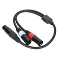 thumbnail image 2 of JORINDO Cable XLR hembra de 5 pines a XLR macho doble de 3 pines Cable adaptador de audio divisor en Y 0,5 m, 2 of 8