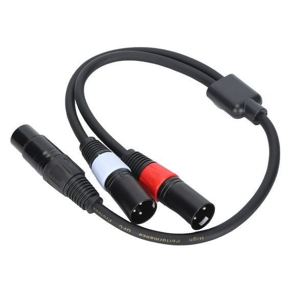 Tebru JORINDO 5‑Pin XLR Female To Double 3‑Pin XLR Male Cable Y Splitter Audio Adapter Cable 0.5 M,XLR Audio Adapter Cable,XLR Female To Double XLR Male Cable