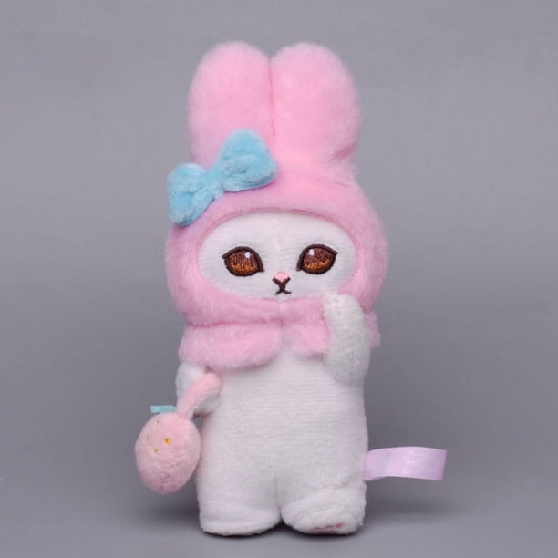 Kawaii Sanrio Plush Keychain Hello Kitty Kuromi Cat Crossdressing