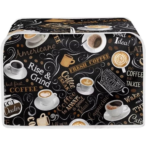 Coffee 2 slice Toaster Cover Appliance Cover Toaster Dust And Fingerprint,Washable Kitchen Accessories