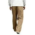 thumbnail image 4 of Dresfit Men's Baggy Pants Wide Leg Corduroy Sweatpants Drawstring Textured Lounge Trousers 2026 Spring Solid Straight Leg Lightweight Big and Tall Pant Khaki 5XL, 4 of 6