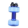 thumbnail image 2 of Botella con forma de mancuerna, grande, duradera, portátil, sin BPA, para acampar, hervidor de agua, para ciclismo 2200ml azul, 2 of 9