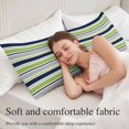 thumbnail image 5 of Green Gray Striped Body Pillow Covers 20"x60", Farmhouse Stripes Modern Abstract Art Soft Brushed Microfiber Breathable Throw Pillow Covers, Pillowcase with Zipper for Couch Sofa Bedroom Living Room, 5 of 9