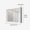 thumbnail image 5 of Danolaps 36x30"LED Mirror Medicine Cabinet,Bathroom Medicine Cabinet with Outlets & USB Ports,Double Door Large Storage,Dimmable,Anti-Fog,Touch Swith,Time Display, 5 of 9
