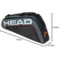 thumbnail image 2 of HEAD Tour Team 3R Pro Tennis Racquet Bag 3 Racket Tennis Equipment Duffle Bag, 2 of 2