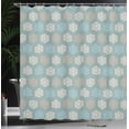 thumbnail image 3 of Ambesonne Winter Shower Curtain, Chill Christmas Snowflake, 69"Wx84"L, Dark Sea Green Champagne, 3 of 4