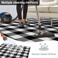 thumbnail image 5 of Black White Plaid Outdoor Rug 4x6 Ft - Reversible Patio Rug Outdoor Camping Rugs, Gradient Geometric Buffalo Checkered Washable Indoor Outdoor Area Rugs, Non-Slip Outdoor Carpet Runner for Deck/Porch, 5 of 8