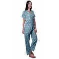 thumbnail image 3 of Moomaya Ensemble de Pyjama en Coton Imprimé à Col Cranté pour Femmes, 3 of 6