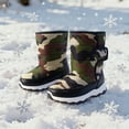 thumbnail image 2 of Krdevn Kids Winter Snow Boots Camouflage High Top Lined Thick Sole with Hook Loop Back Closure for Boys Outdoor Activities Sports Wear,13.5, 2 of 7