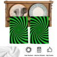 thumbnail image 5 of Green Black Kitchen Towels Set of 3, Farmhouse Striped Spiral Vortex Abstract Absorbent Dish Towels for Kitchen, Microfiber Hand Towel, Quick Drying Tea Towel for Cleaning Decorative Dishcloths, 5 of 7