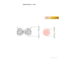 thumbnail image 4 of ANGARA Natural Double Diamond Infinity Pendant Necklace in 14K White Gold for Women (Size-4.1mm| Color-H| Clarity-SI2) | Anniversary, Jewelry Gift for Women | Natural Diamond Necklace, 4 of 8