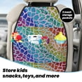 thumbnail image 5 of Naloa Rainbow Glitter 2Pcs Anti-Kick Back Seat Cover Kick Mat, Car Seat Protector with 3 Storage Pockets, 5 of 8