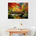 thumbnail image 2 of Creowell Fall Canvas Wall Art Autumn Fall Scenery Canvas Wall Art for Living Room Bridge in Forest Colorful Nature Wilderness Photography Picture Artwork for Office,Bedroom Decor (20x16 Inch), 2 of 3
