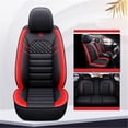 thumbnail image 4 of Seat Covers Protector Luxury PU Leather Front Rear Cushion 5-Seats all seasons, 4 of 5