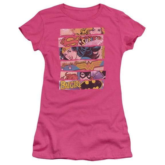 Dc - Three Of A Kind - Juniors Teen Girls Cap Sleeve Shirt - Medium