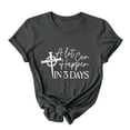 thumbnail image 5 of LYXSSBYX Tshirts Shirts for Women Easter Printed Short Sleeved Casual Loose Top Short Sleeved Round Neck Top/shirt, 5 of 5