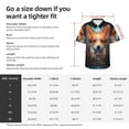 thumbnail image 3 of Cauagu Cartoon Pattern Corgi Print Hawaiian Shirt for Men,Casual Short Sleeve Button Down Shirts Summer Beach Men's Regular-Fit Short-Sleeve Print Shirt -3X-Large, 3 of 6