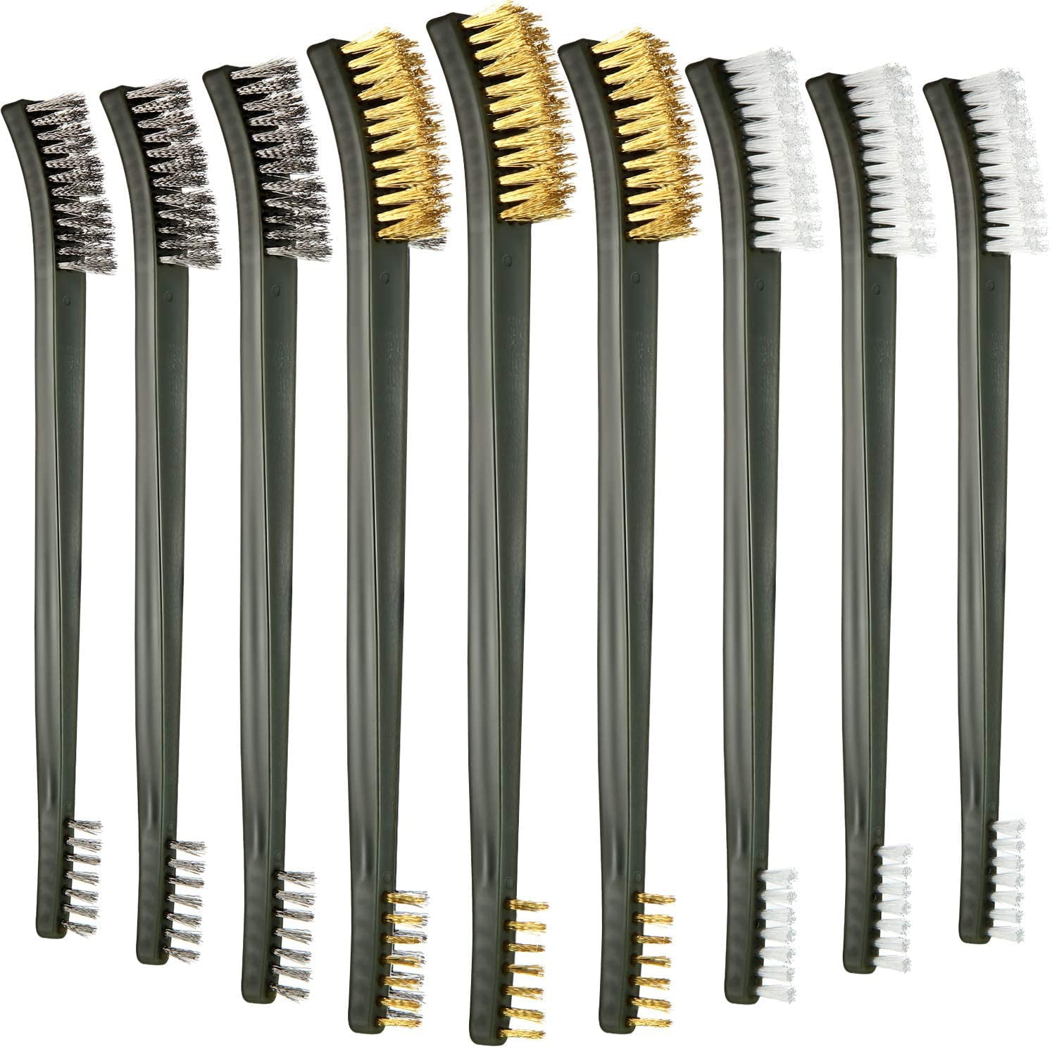 6 Pcs Mini Stainless Steel Wire Brush Set Fit For Cleaning Welding Slag & Rust 