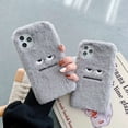thumbnail image 2 of Bonita funda de piel de felpa de monstruo de dibujos animados para iphone, 11, 12, 13 Pro Max, 7, 8 Plus, X, XS, Max, XR, cálida, suave, a prueba de golpes, invierno Fivean unisex, 2 of 2