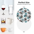 thumbnail image 6 of Naloa Watercolor Sunflower Leather Coasters for Drinks, Durable Drink Coasters 4 Set for Tabletop Protection, Luxurious Home Décor and Housewarming Gift ( {designName})Round Shape, 6 of 6