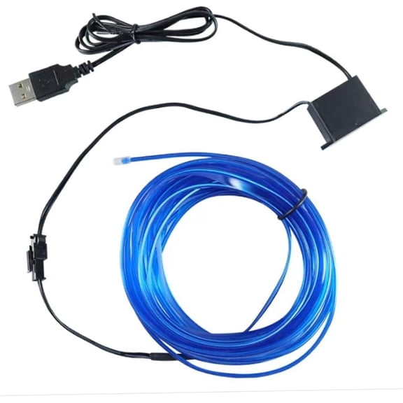 Upgraded Customizable Car LED Strip Lights USB Powered Blue Color Car Interior Lights For Ambiance And Style Easy Installation J