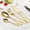 Gold, variant on Luxtrada 4Pcs Flatware Rainbow Dinnerware Stainless Steel Tableware Set for Dinner Steak Soup Tea Fork Spoon Knife (Rose Gold)