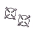 thumbnail image 1 of 6x 1 Par de Anillos Circulares Ajustables con Tornillo Elegante, Dijes de Joyería para El Cuerpo, Acero Inoxidable, No, 1 of 8