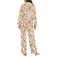 thumbnail image 3 of SCRAWLGOD Cute Corgi Womens Pajamas Long Sleeve Button Up Pj Tops for Women Soft V Neck 2 Set Outfits for Women Size S Lightweight Women's Pjs with Pockets, 3 of 7