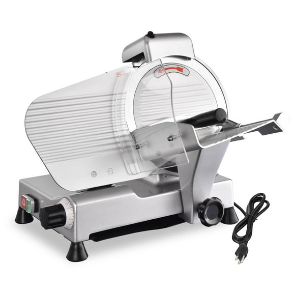 Wechef 10" Commercial Meat Slicer 240W 530RPM Electric Cheese Deli Food Slicer Stainless Steel Blade Veggies Cutter