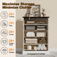 thumbnail image 6 of Homall Wooden 5 Drawer Dresser for Bedroom, Modern Chest of Drawers, Storage Cabinet Organizer with Metal Handles for Bedroom, Living Room and Closet, White and Black Top, 6 of 9