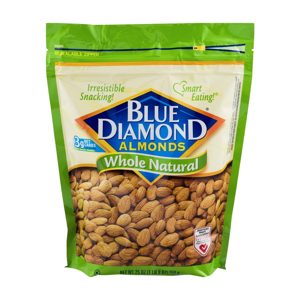 Blue Diamond Almonds Whole Natural, 25.0 OZ by Blue Diamond Growers