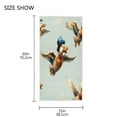 thumbnail image 3 of Bath Towel Single-Sided Printed Highly Absorbent Soft Quick Towel for Bathroom Spa Gym & Sports Flying Duck Seamless Illustration, 3 of 5