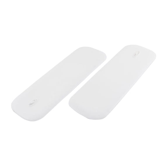Rubber Front and Rear Corner Bumper Guard Protector Set - White, 2 Pieces