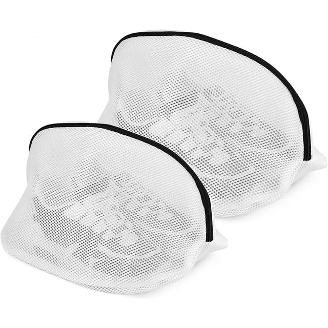 2 Pack Shoe Laundry Bag, Mesh Laundry Bag with Zipper for Washing Machine, High Quality Mesh Laundry Bag. black