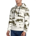 thumbnail image 2 of KLL Cows Grazing On The Meadow 1 Print Mens Hoodie Long Sleeve Casual Pullover Hooded Sweatshirt Fashion Drawstring Hoodies with Pocket-Large, 2 of 6
