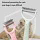 thumbnail image 5 of Cepillo de aseo para mascotas, rastrillo para el subpelo de perros y gatos, cepillo para quitar el pelo suelto y desenredar, elimina nudos eficazmente (rosa), 5 of 6