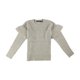 thumbnail image 2 of Ralph Lauren suéter de manga larga con volantes para mujer, beige, extra pequeño, 2 of 2