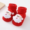 thumbnail image 2 of Tao Tao Baby Christmas Booties Socks Home Floor Anti-Slip Socks Boys Girls Xmas Winter Warm Thick Knitting Shoes Red 0 Years, 2 of 3
