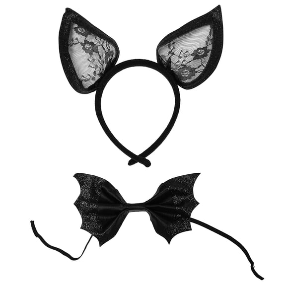 Lace Bat Costume Accessory Kit for Adults, Black, Halloween by Way To Celebrate