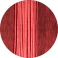 thumbnail image 1 of Ahgly Company Indoor Round Abstract Red Modern Area Rugs, 4' Round, 1 of 4