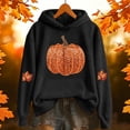 thumbnail image 4 of XIYON Hoodies For Women Halloween Pumpkin Print Hooded Sweatshirt With Front Pockets For Fall Winter Cozy Long Sleeve Pullover Travel Going Out, 4 of 5