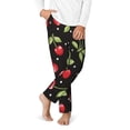 thumbnail image 2 of Hirioo Sweet Red Cherry for Teenagers' Pajama Pants Womens Lounge Pants with Pockets Pj Bottoms Pants for Men-XS(5-6), 2 of 6
