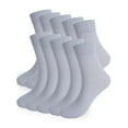 thumbnail image 2 of Gustave 10 Pairs Silk Dress Socks for Men Sheer Ankle Socks Unisex Soft Thin Breathable Formal Business Casual Socks, Gray, 2 of 7
