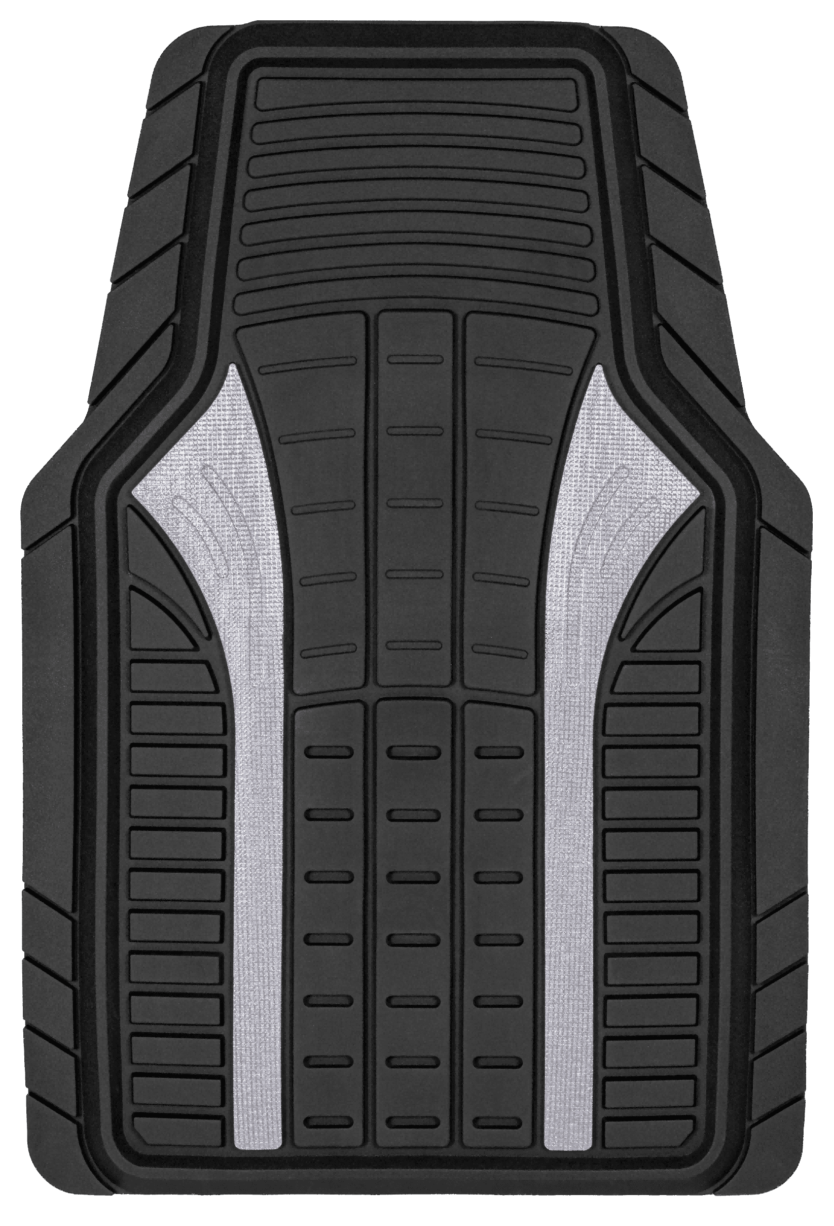 Auto Drive 4Piece Rubber Car Floor Mats Bling Glitter Black - Universal  Fit, 22CM100 